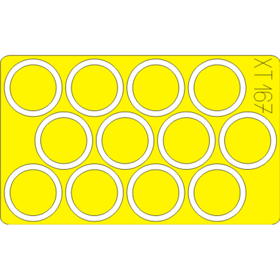 Eduard XT167 1/35 M-7 Mid production wheel masks Sticker for AFV