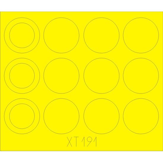 Eduard XT191 1/35 Merkava IIID wheel masks Sticker for AFV