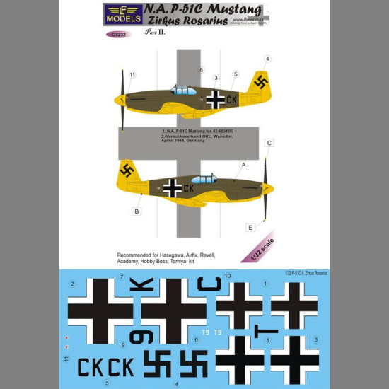 LF Models C3232 1/32 N.A. P-51C Mustang Zirkus Rosarius II. part