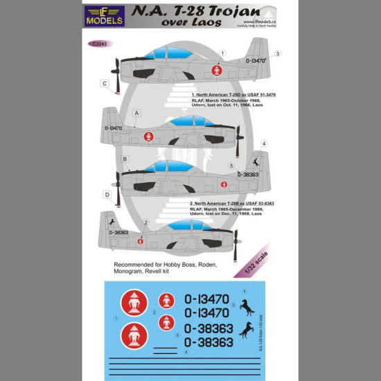 LF Models C3243 1/32 N.A. T-28 Trojan over Laos