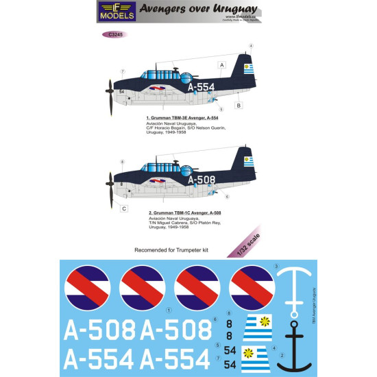 LF Models C3245 1/32 Grumman Avenger over Uruguay part I.