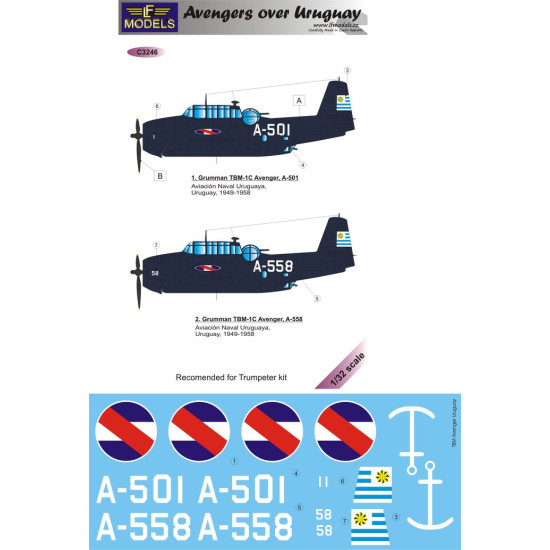 LF Models C3246 1/32 Grumman Avenger over Uruguay part II.