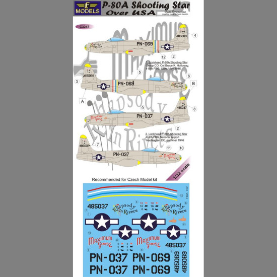 LF Models C3247 1/32 P-80A Shooting Star over USA