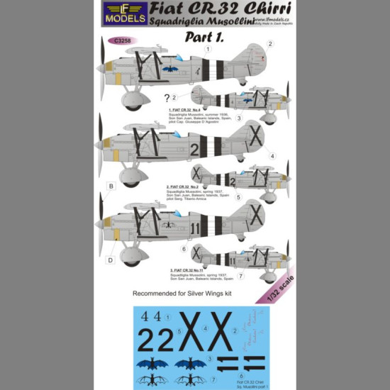 LF Models C3258 1/32 FIAT CR.32 Squadriglia Musollini part 1.