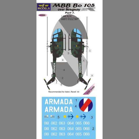 LF Models C3269 1/32 MBB Bo 105 over Uruquay part 1.