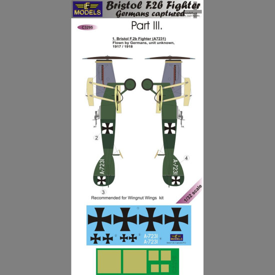 LF Models C3295 1/32 Bristol F.2b Fighter Germans Captured Part III.