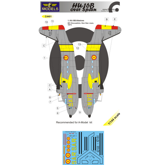 LF Models C4401 1/144 Grumman Hu-16B over Spain