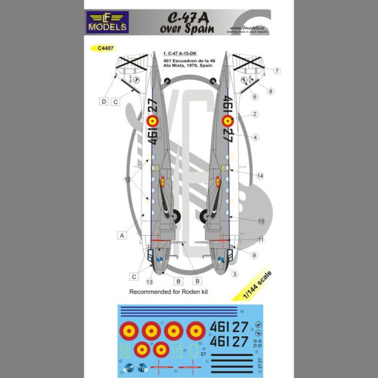 LF Models C4407 1/144 Douglas C-47A over Spain