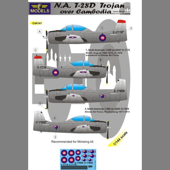 LF Models C44141 1/144 N.A. T-28D Trojan over Cambodia