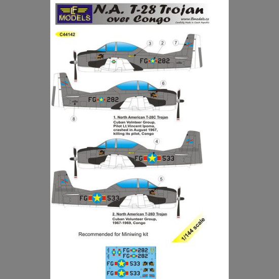 LF Models C44142 1/144 N.A. T-28 Trojan over Congo