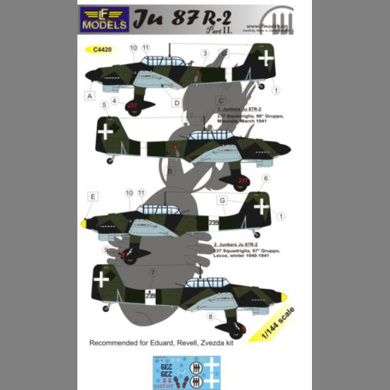 LF Models C4420 1/144 Junkers Ju87R-2 part II.