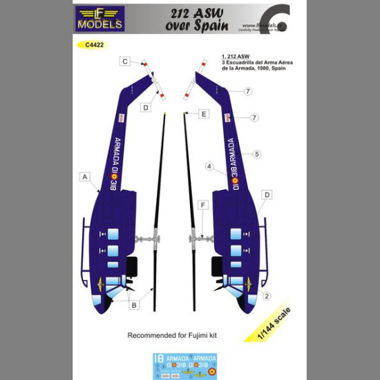 LF Models C4422 1/144 Aug.-Bell 212ASW Spain