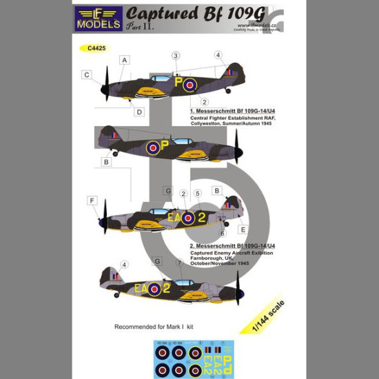 LF Models C4425 1/144 Captured Bf 109G Part II.