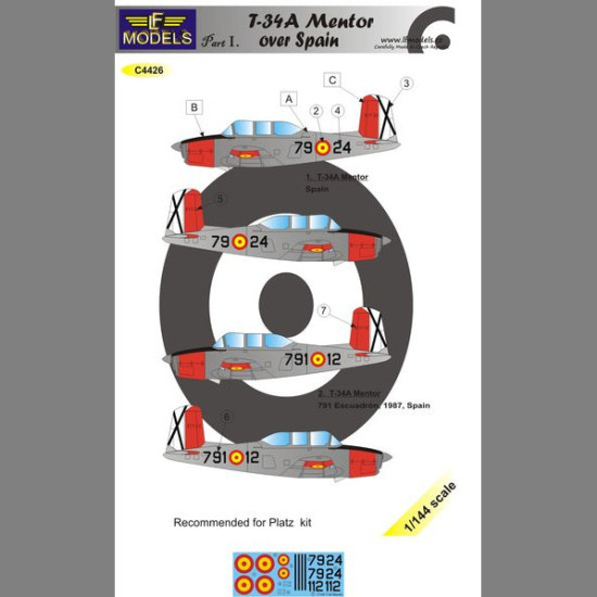 LF Models C4426 1/144 T-34A Mentor over Spain I.