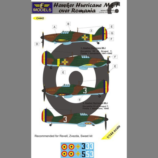 LF Models C4442 1/144 H.Hurriane Mk.I over Romania
