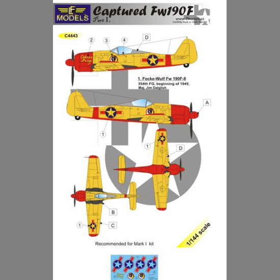 LF Models C4443 1/144 Captured Fw 190F