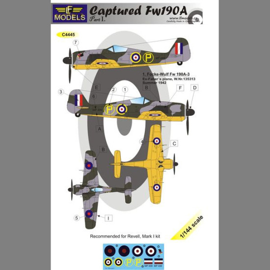 LF Models C4445 1/144 Captured Fw 190A part I.