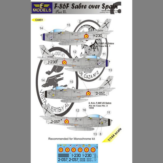 LF Models C4451 1/144 N.A. F-86F Sabre over Spain part II.