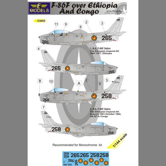 LF Models C4452 1/144 N.A. F-86F Sabre over Ethiopia/Congo