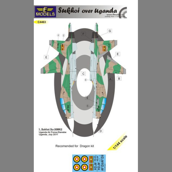 LF Models C4463 1/144 Sukhoi Su-37 over Uganda