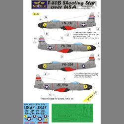 LF Models C4486 1/144 F-80B Shooting Star over USA