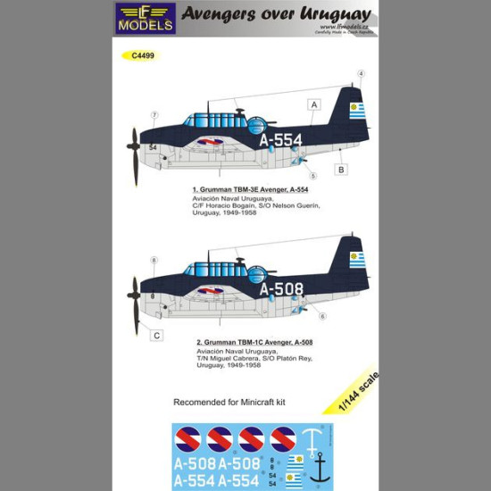 LF Models C4499 1/144 Grumman TBF-1C Avenger over Uruguay part I. LF Models C4499 1/144 Grumman TBF-1C Avenger over Uruguay part I.