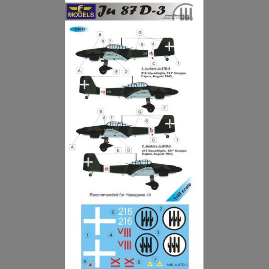 LF Models C4811 1/48 Junkers Ju87D-3 Italy