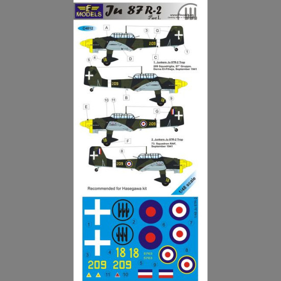LF Models C4812 1/48 Junkers Ju87R-2 part I.