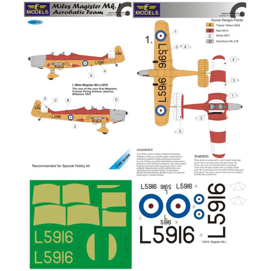LF Models C48123 1/48 M.Magister Mk.I Acrobatic Team
