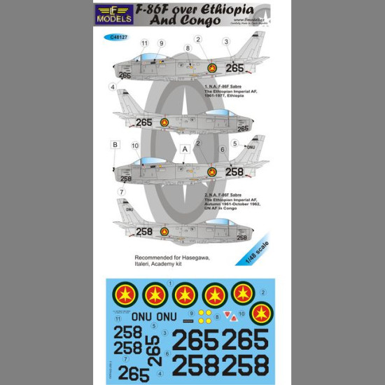 LF Models C48127 1/48 N.A. F-86F Sabre over Ethiopia/Congo