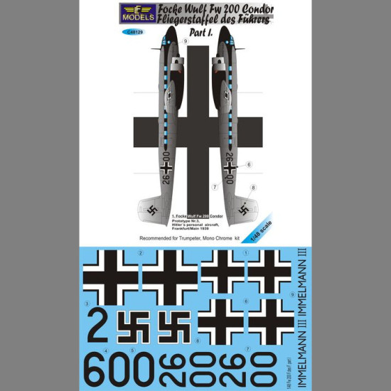 LF Models C48129 1/48 Focke Wulf Fw 200 Condor F.des F. Part I