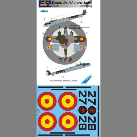 LF Models C48143 1/48 Dornier Do17P-1 over Spain II.