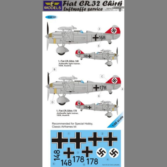 LF Models C48161 1/48 FIAT CR.32 Luftwaffe service LF Models C48161 1/48 FIAT CR.32 Luftwaffe service