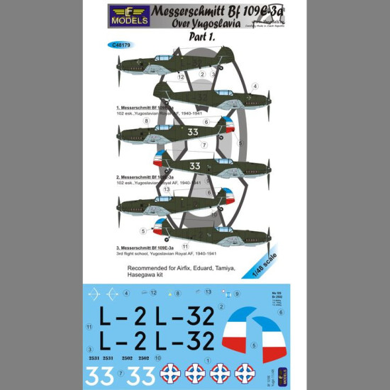 LF Models C48179 1/48 Messerschmitt Bf 109E-3a over Yugoslavia part 1