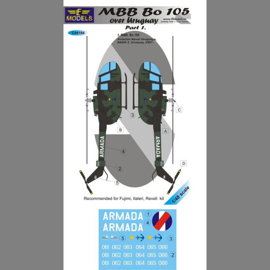 LF Models C48184 1/48 MBB Bo 105 over Uruquay part 1.