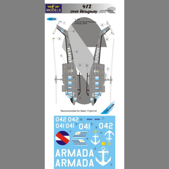 LF Models C48186 1/48 Aug.-Bell 412 over Uruquay