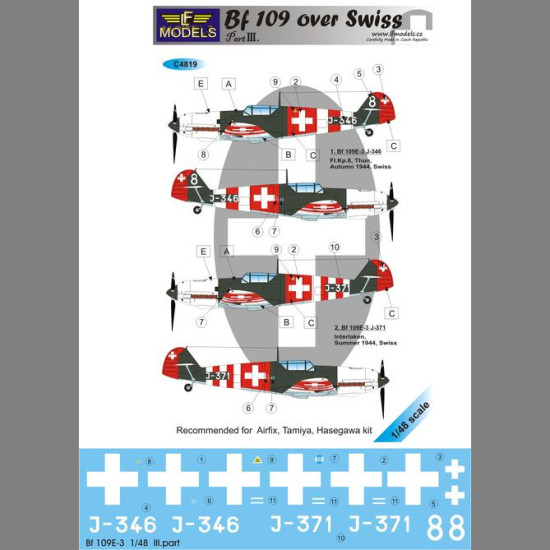 LF Models C4819 1/48 Bf 109 over Swiss III.