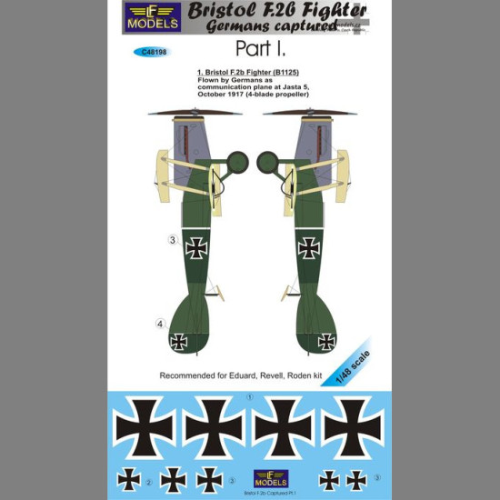 LF Models C48198 1/48 Bristol F.2b Fighter Germans Captured Part I.