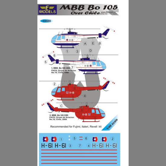LF Models C48205 1/48 MBB Bo 105 over Chile