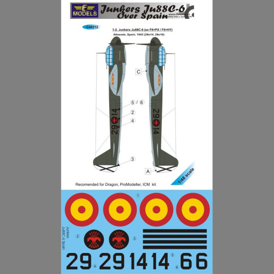 LF Models C48212 1/48 Junkers Ju 88C-6 over Spain