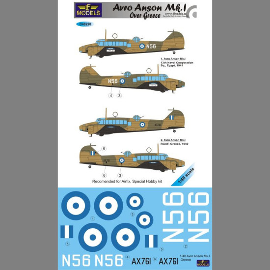 LF Models C48220 1/48 Avro Anson Mk.I. over Greece