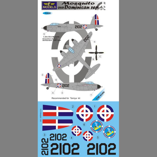 LF Models C4840 1/48 Mosquito over Dominican rep.