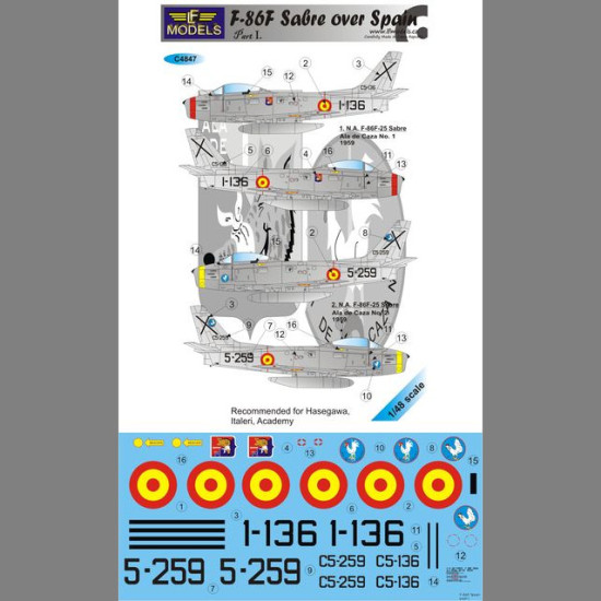 LF Models C4847 1/48 N.A. F-86F Sabre over Spain part I.