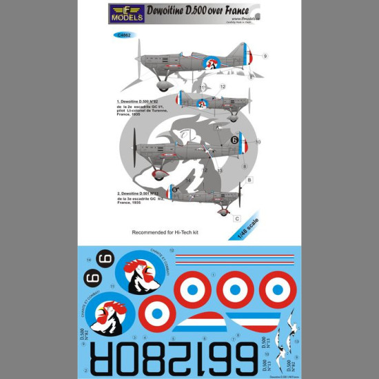LF Models C4862 1/48 Dewoitine D.500 over France