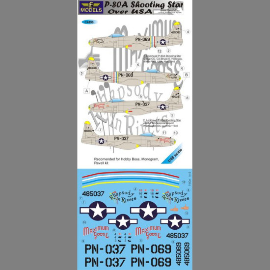 LF Models C4896 1/48 P-80A Shooting Star over USA