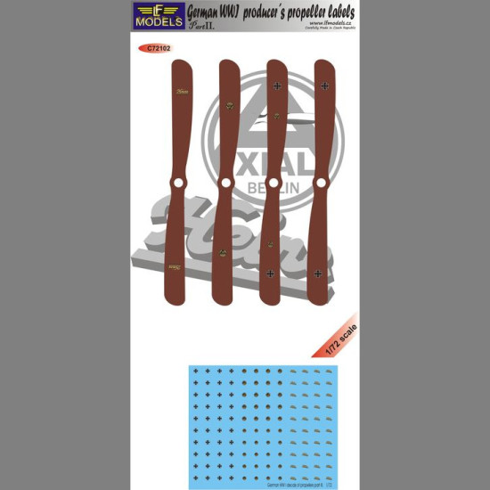 LF Models C72102 1/72 German WWI producer´s labels of propellers part II.