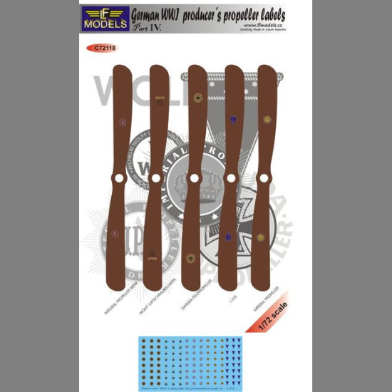 LF Models C72118 1/72 German WWI producer´s labels of propellers part IV.
