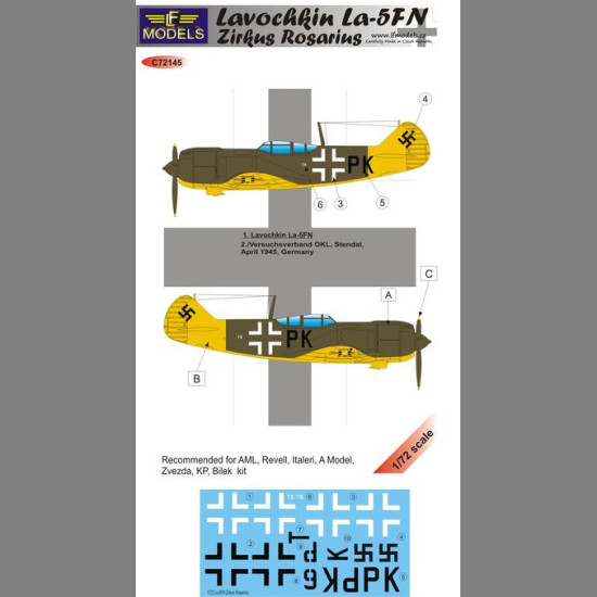 LF Models C72145 1/72 Lavochkin La-5FN Zirkus Rosarius
