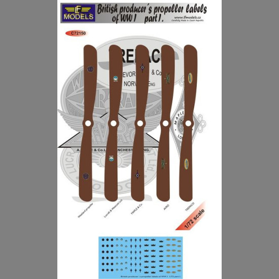 LF Models C72150 1/72 British WWI producer´s labels of propellers part I.