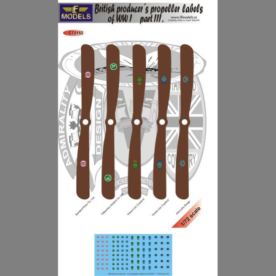 LF Models C72152 1/72 British WWI producer´s labels of propellers part III.